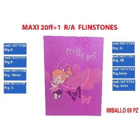 Maxi Quaderni 20+1Ff 80Gr Rigatura B Flinstones X12
