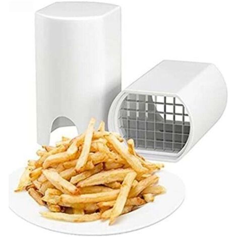 Coupe-frites/légumes professionnel tout-en-un avec grille de coupe, idéal pour les frites, les pommes de terre et les légumes (9,5 x 14 x 8 cm) (1/4)