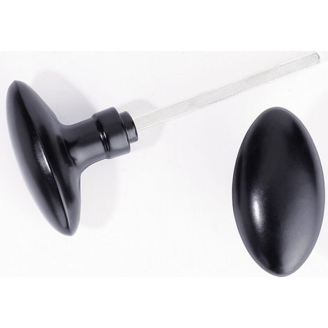 Set mit 2 olivfarben lackierten Türknöpfen aus Aluminium ALPERTEC