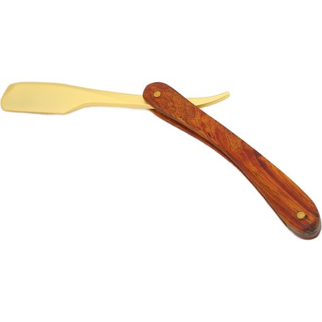 Rasoir droit pliant classique pour barbier, manche en bois de rose, rasage homme, coupe de cheveux, accessoire coiffure, lame acier inoxydable, modèle S7914 ou mat, finition élégante. (1/5)