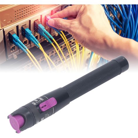 30 km avec adaptateur FC-LC, stylo lumineux rouge à fibre optique AUA-30, stylo lumineux, source de lumière rouge de type stylo, bouton violet. (1/5)