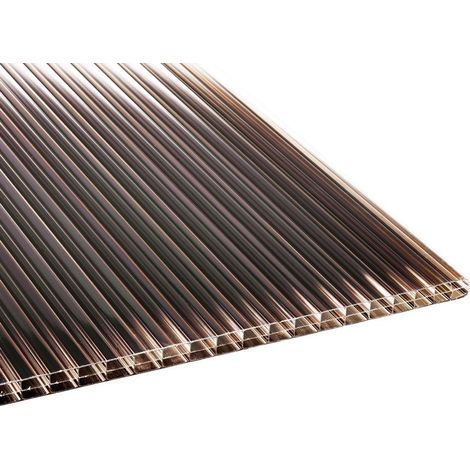 PC-Stegdreifachplatte 16 mm 980 x 2000 mm bronze