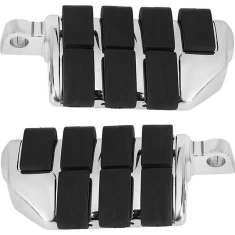 Repose-pieds arrière pour moto – Kit de repose-pieds passager en acier renforcé avec semelle caoutchouc antidérapante, compatible avec plancher moto et VTT