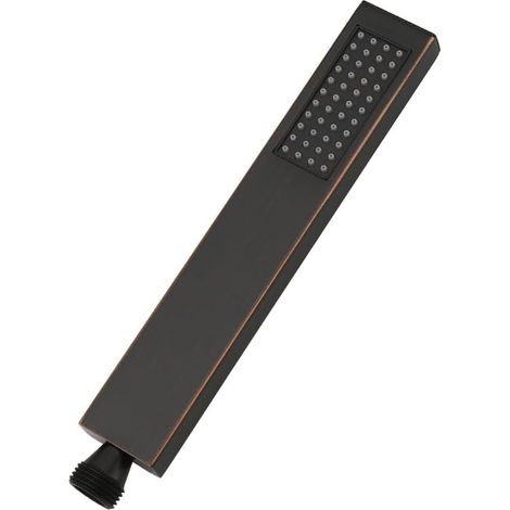 Pommeau de Douche Noir Mat - Design Moderne - Acier Inoxydable 304 - Carré/Rectangulaire - Raccord G1/2 - Douchette à Main (1/5)