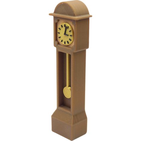 Accessoires de maison de poupée - Petite horloge sur pied - Mini horloge sur pied - Décoration - 2 x 2 x 8 cm - Horloge miniature victorienne - Échelle 1:12 - Pour bureau, armoire et collection