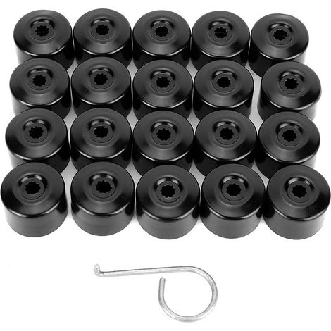 Schwarze Radmutternabdeckungen aus Aluminiumlegierung zum Schutz (1/5)