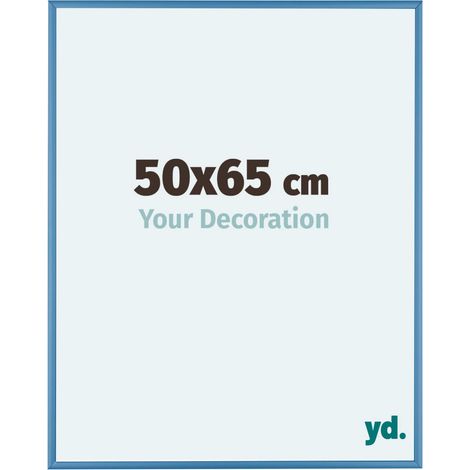 yd. - Cadre photo 50x65 - Bleu Acier - Aluminium - Kent