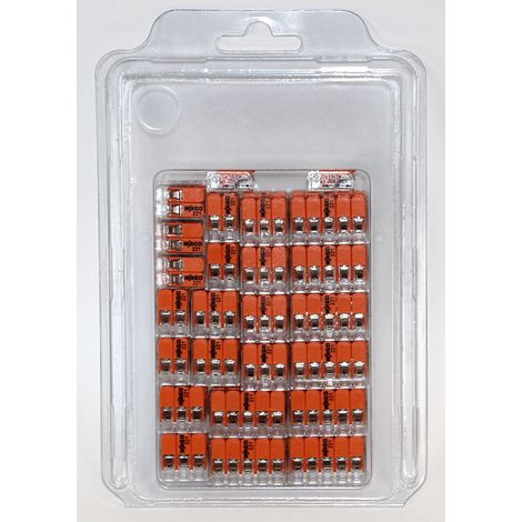Wago 221 Klemmen SET 16x 221-412, 221-413, 221-415 - Kabel Verbinder in der wiederverschließbaren Box - Original WAGO VE 16x412 16x413 16x415 (1/5)
