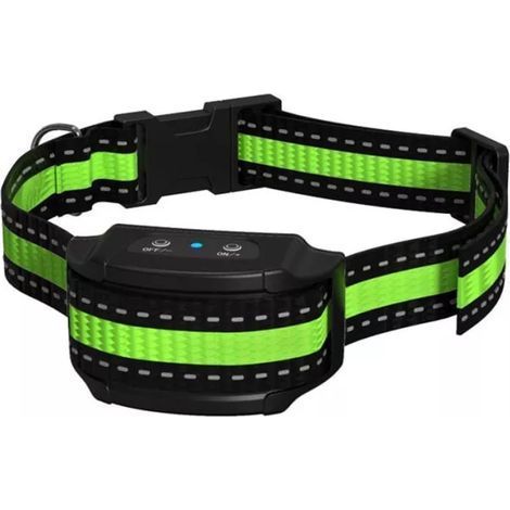 Collier anti-aboiement automatique, rechargeable, électrode en caoutchouc, niveau 7, étanche à l'eau et à la poussière, bande réfléchissante (1/3)