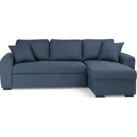 Hamilton Canapé d'angle convertible bleu avec coffre (1/5)