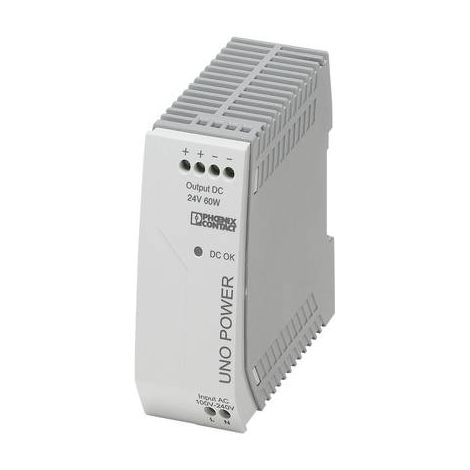 Alimentation rail DIN Phoenix Contact UNO-PS/1AC/24DC/60W 24 V/DC 2.5 A 60 W 1 x (1/2)