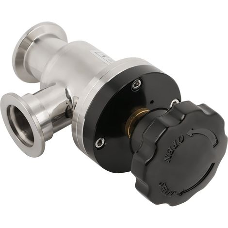 Vanne d'isolement à soufflet coudé à angle droit KF25 en acier inoxydable 304 pour vide poussé (1/5)
