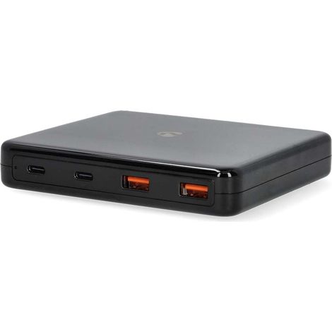 Cargador de pared  65W  GaN  Función de carga rápida  1,5/2,0/3,0/3,25 A  Número de salidas: 4  USB-A/USB-C™  euros  1,50 metros  Selección automática de voltaje