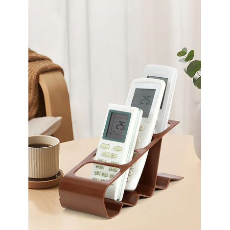 1 support pour télécommande de climatiseur, boîte de rangement pour télécommande de TV de bureau, organisateur pour maison, bureau et voyage, noir (1/5)