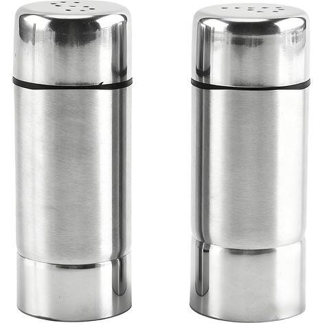 Lot de 2 Salière,Acier Inoxydable,Poivrier,Couvercle,Voyage (1/5)