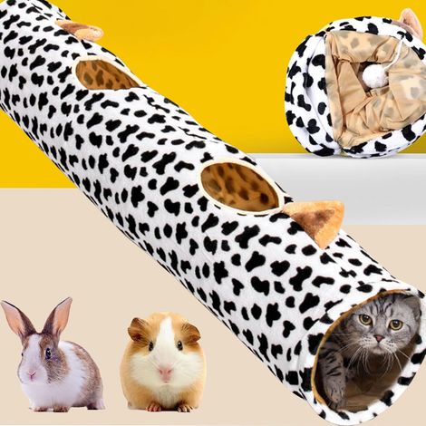 Jouet Tunnel pour Chat en Daim - Livré avec Un Papier Hochet, Convient aux Chiots, Intérieur et Extérieur (120cm) (1/5)