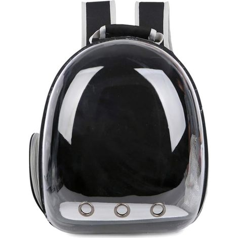 Sac de transport pour chat et petit chien - En Oxford résistant aux taches - Charge 10 kg - Dimensions 33x27x44 cm - Idéal voyage et vétérinaire - Noir (1/5)