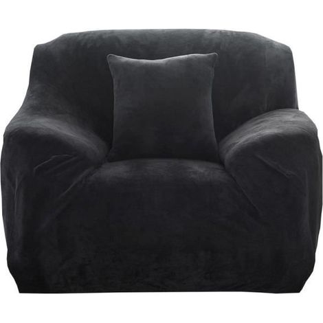 Schützende, dehnbare Samtbezug für ein 1-Sitzer-Sofa (90-140 cm)
