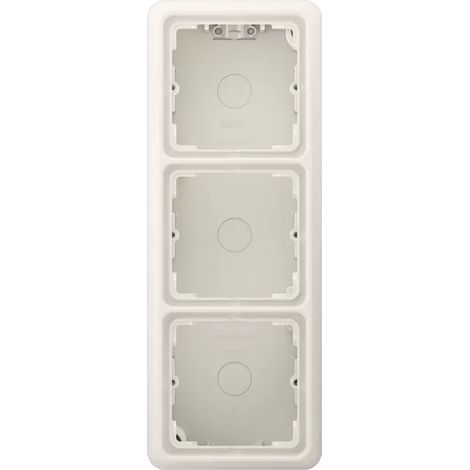 Jung Aufputz-Kappe 3fach, CD 500 Aufputz, Duroplast, weiß, senkrechte und waagerechte Montage CD 583 A W (1/2)