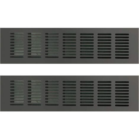 Rejillas de ventilación rectangulares, rejillas de ventilación rectangulares, rejillas de ventilación, rejillas de ventilación rectangulares para una circulación de aire óptima, 80 × 300 mm, 2 piezas (1/4)