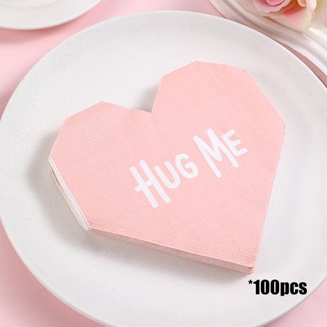 Serviettes En Papier - Motif Saint-Valentin - 16.5 X 16.5 Cm - Usage Festif Et Table - 5 Paquets De 20 Unités (1/5)