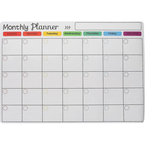 Calendrier magnétique pour réfrigérateur, tableau d'écriture magnétique effaçable à sec
