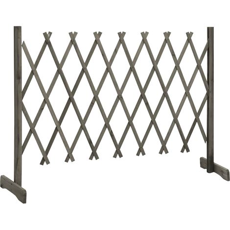 Maison Exclusive - Garten-Rankzaun Grau 150x80 cm Massivholz Tann (1/5)