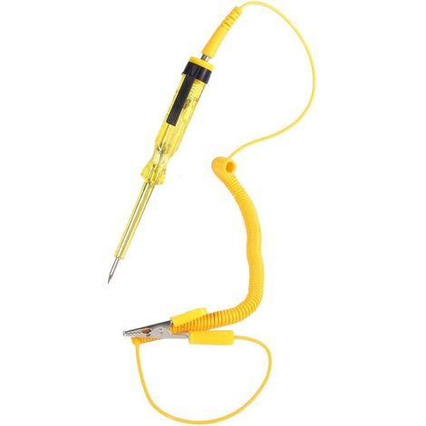 Testeur de circuit automobile 6V/24V, testeur de continuité, testeur de fusibles stylo-crayon, testeur de circuit de fil avec voyant lumineux (jaune)-AquaForge (1/5)