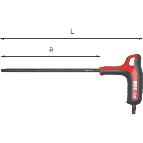 USAG CHIAVI MASCHIO CON IMPUGNATURA PER VITI CON IMPRONTA TORX® T30 U02800450