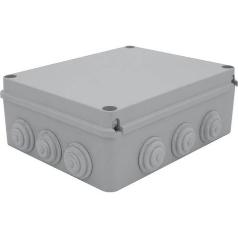 Em Distribution – Boîte de dérivation étanche IP65 250x200x90mm – 12 entrées membranes souples – Résistance aux chocs IK10 – Montage en saillie