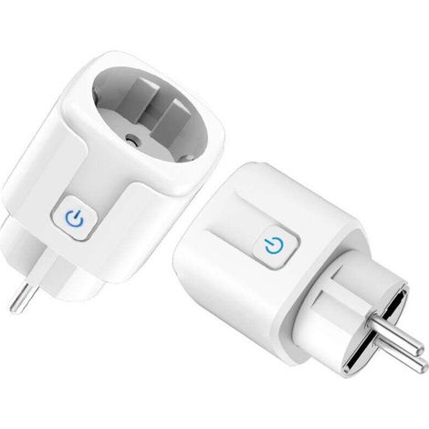 2 Pièces Prise Intelligente16A 3680W , Prise avec Mesure de Consommation Électrique, Contrôle à Distance, Commande Vocale (1/4)