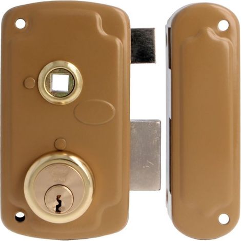 -CAHERSA- Cerradura AMIG 75UN-60 Esmaltado Oro Derecha