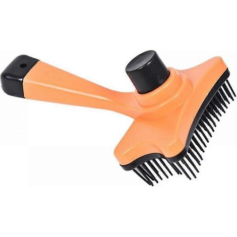 Brosse automatique pour l'élimination des poils d'animaux, peigne de démêlage avec manche ergonomique, outil de nettoyage à un bouton pour chiens et chats-AquaForge (1/4)