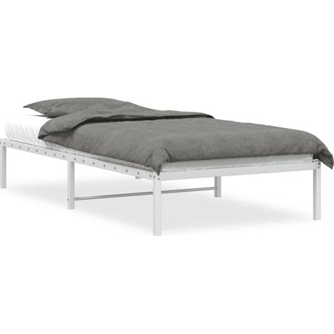 Maison Exclusive - Bettgestell Metall Weiß 107x203 cm