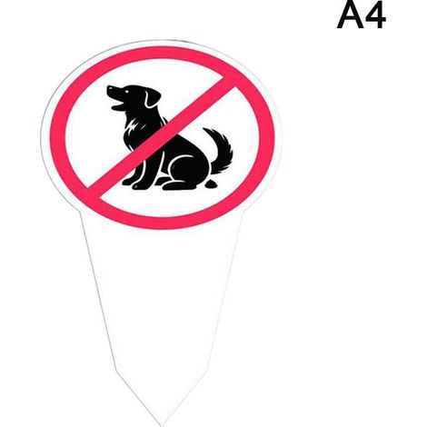 Panneau en plastique « Interdit aux chiens de laisser leurs déjections canines » – Panneau d’avertissement pour le jardin-AquaForge