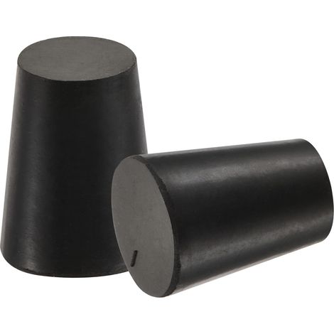 Caoutchouc Conique Bouchon 14mm à 19mm Solide Noir pour Bouchons, Liège, Bouchon d'égout, Bouchon tuyau d'eau, Bouchons pour instruments expérimentaux 5 Pièces (1/5)