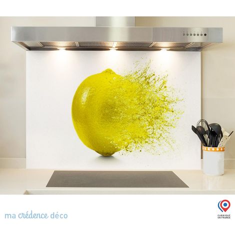Fond de hotte : Splash citrons 2 - Alu composite - 70 cm - 60 cm (1/5)