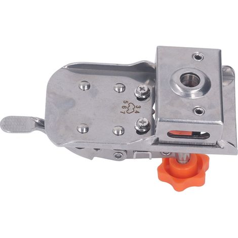 Kit de gabarit pour charnières invisibles, perçage de trous en acier inoxydable, fixation de portes d'armoires, outil de positionnement pour charnières en bois (1/5)
