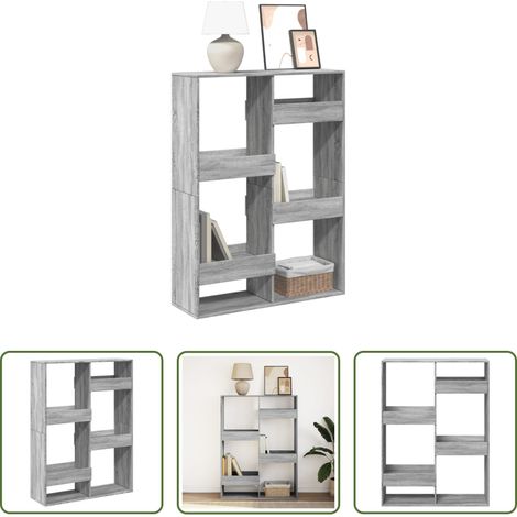 Holzregal - Bücherregal Grau Sonoma 100x33x135 cm Holzwerkstoff (1/5)