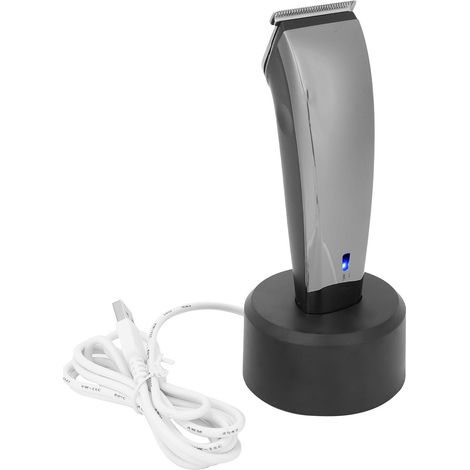 Tondeuse à cheveux électrique rechargeable professionnelle, outil de coupe et de coiffure, argent (1/5)