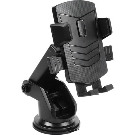 Support de téléphone de voiture multi-angles, réglable d'une seule main, universel, fixation pour grille d'aération de tableau de bord ou pare-brise. (1/5)