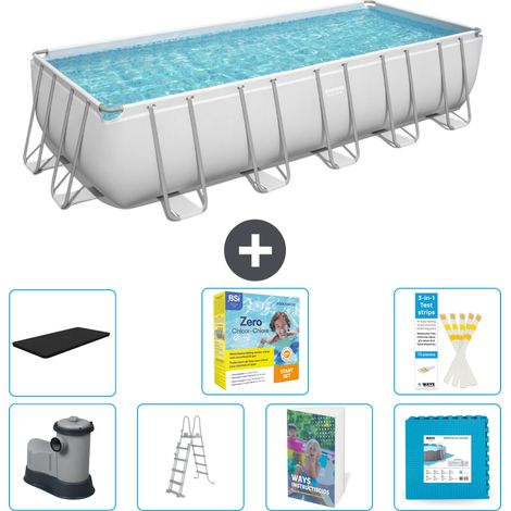 Bestway Piscina Bestway Power Steel Rettangolare - 640x274x132 cm - 8-pezzi  S566