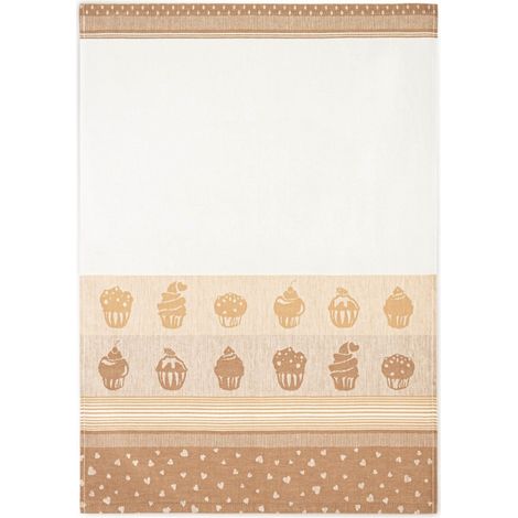 Strofinaccio da cucina 50x70 cm Zwoltex modello muffin-2, colore marrone senape