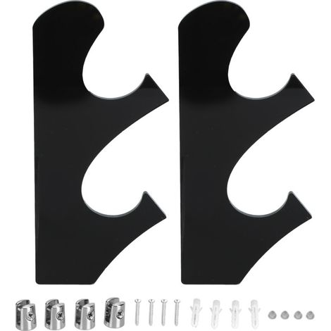 1 Paire/set Support pour Épée Vintage Multichevrons en Acryliqe Résistant aux Chocs Noir (1/5)