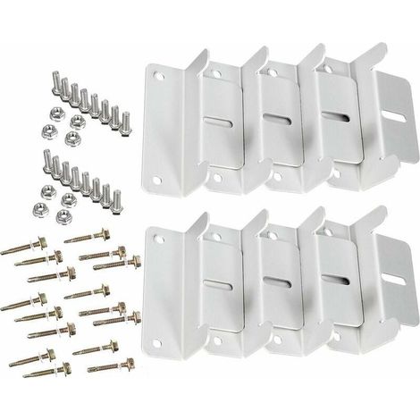 Support De Fixation En Forme De Z - Aluminium - Pour Panneaux Solaires - Toit Caravane Bateau Camion - 8 Pièces (1/5)