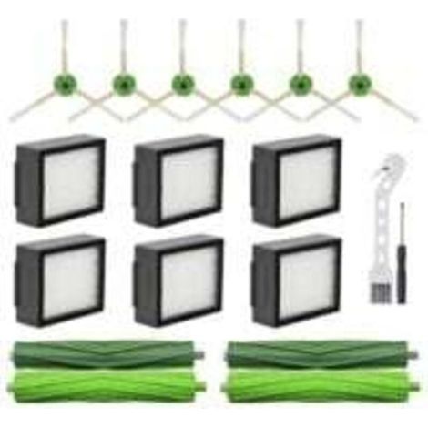UlisemPièCes de Rechange pour IRobot Roomba I3 I4 I6 I7 I8 E5 E6 E7 Robot Aspirateur Brosse LatéRale Principale Filtre HEPA (1/4)