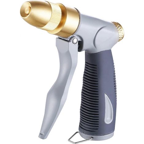 Garden Hose Nozzle, Heavy Duty Metal Hose Spray Nozzle, Adjustable Multi-Function Water Hose Nozzle (1/5)