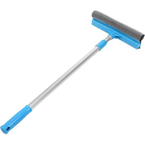 Nettoyant multi-usages pour vitres, carrelage et pare-brise de voiture, manche télescopique réglable et détachable(bleu).