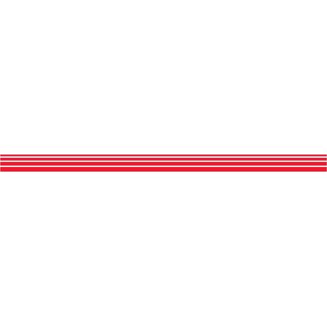 Lot 2 bandes 52mm x 1m - Lignes Progressives Rouge - 4640983