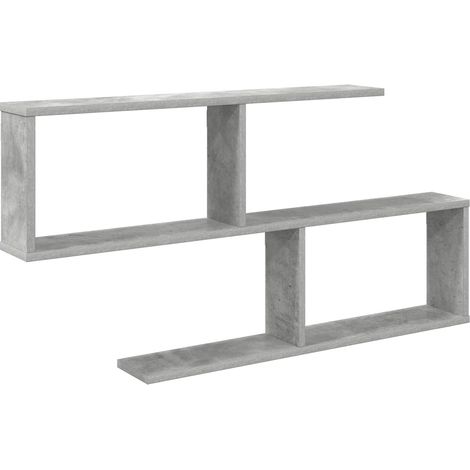 Maison Exclusive - Wandregal Betongrau 100 x 12 x 50,5 cm Holzwer (1/5)